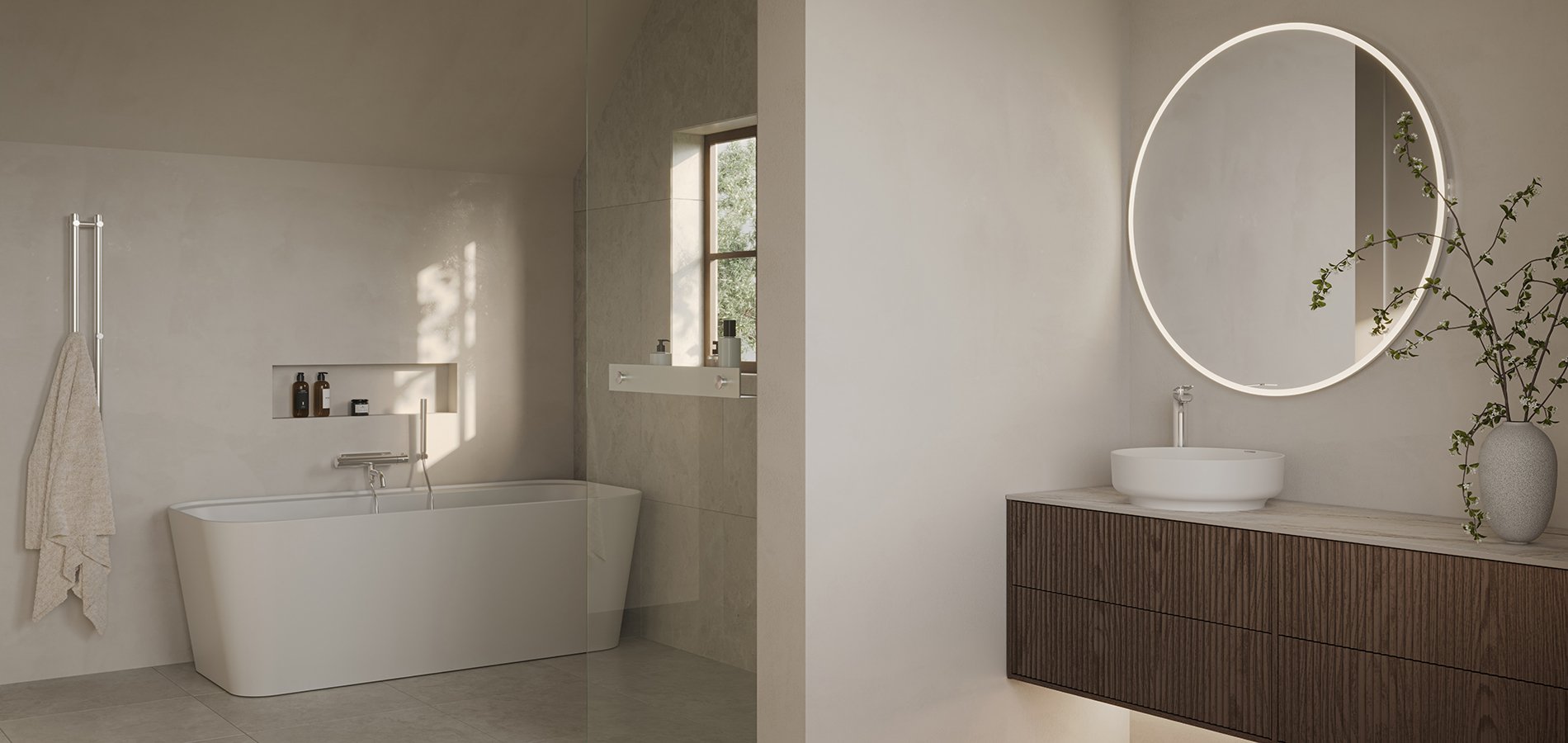 Epos servantskap i brun ask med Svall-front