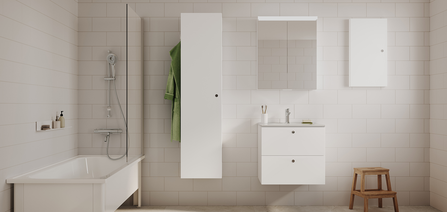 Intro møbelserie i hvit matt