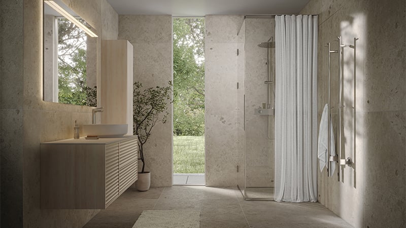 Epos servantskap i hvit ask med Jalusi-front