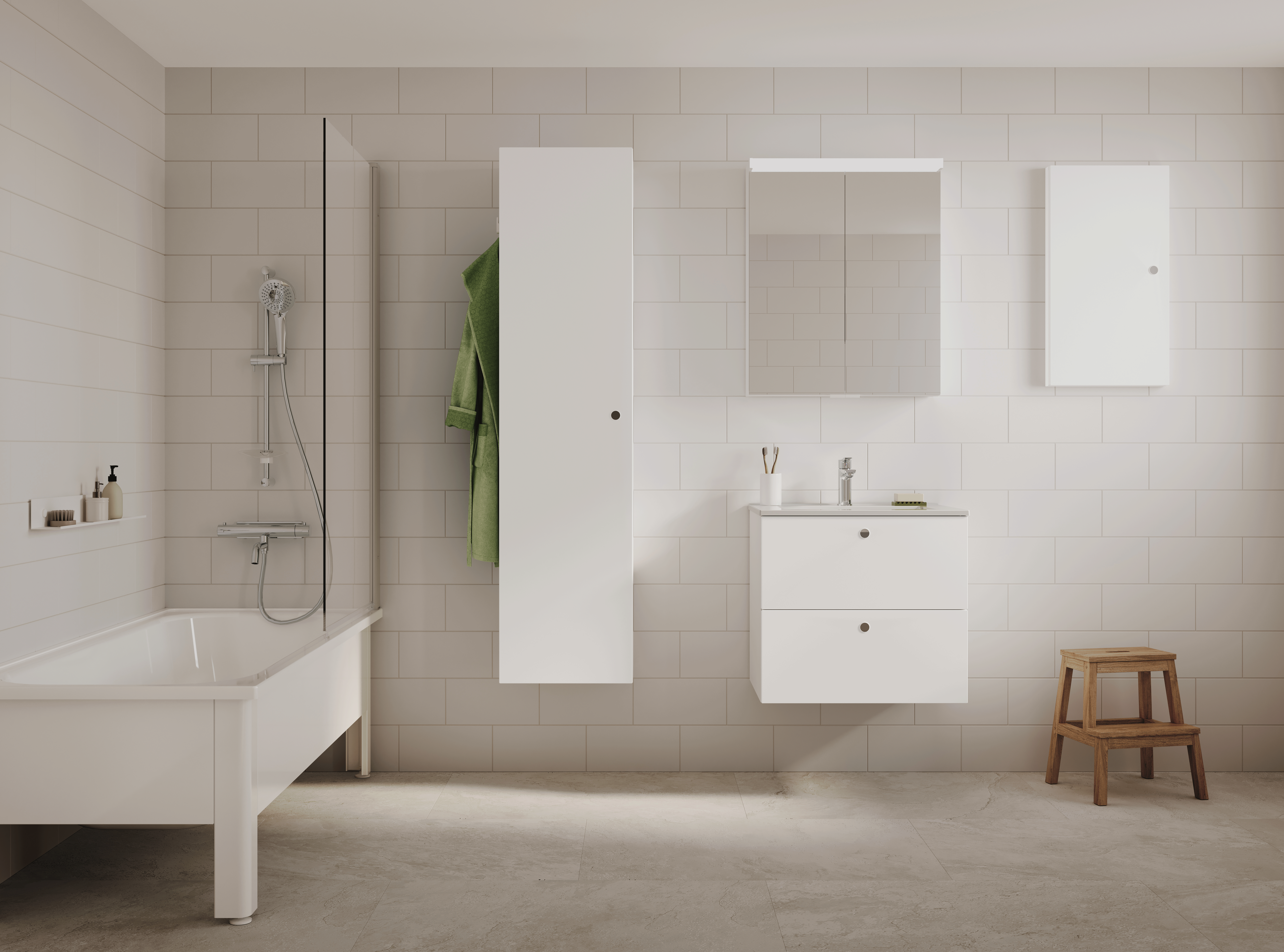 Intro møbelserie i hvit matt