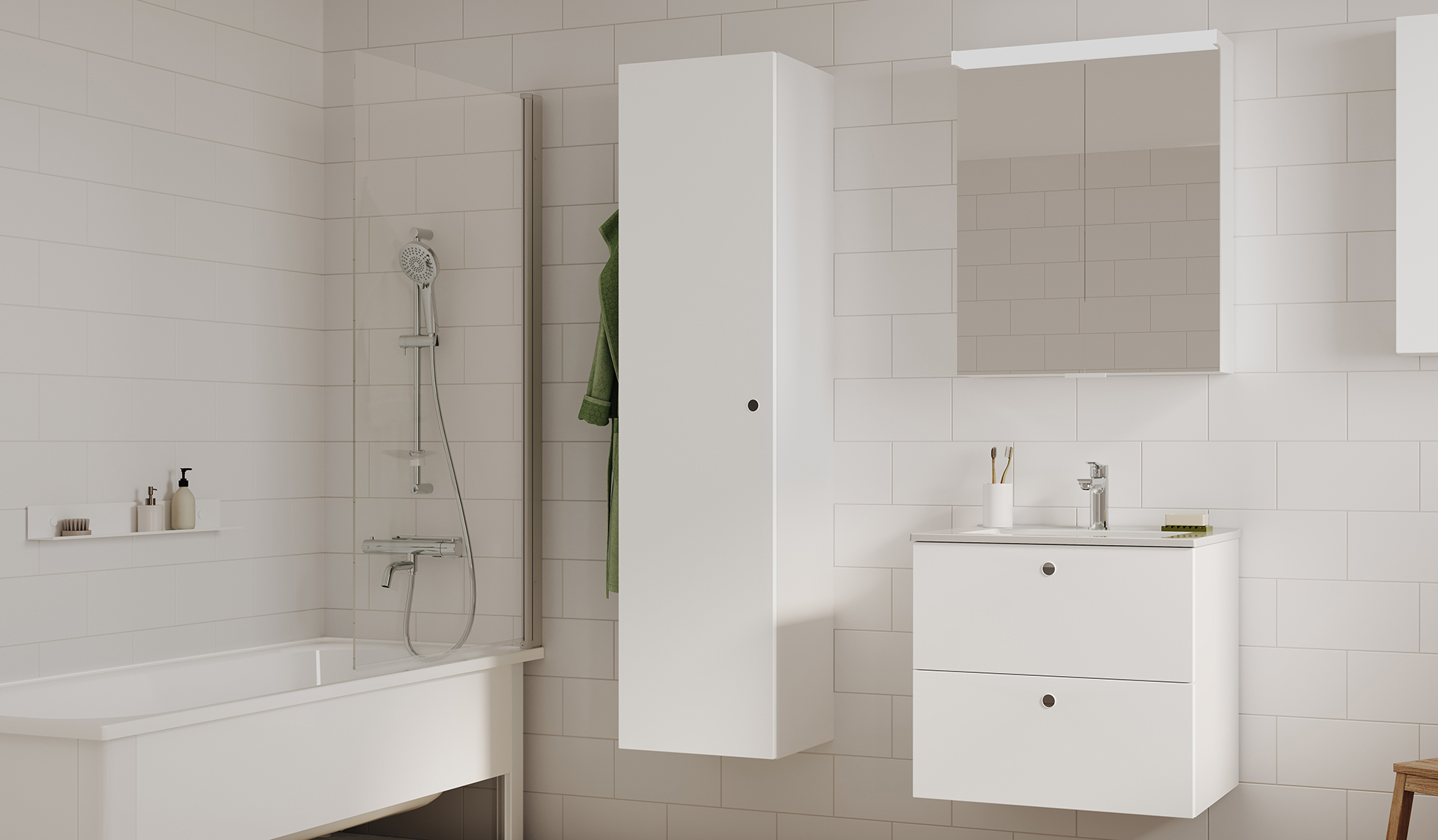 Intro møbelserie i hvit matt