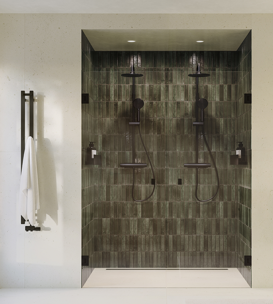 180° nisje dobbel i svart matt